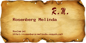 Rosenberg Melinda névjegykártya